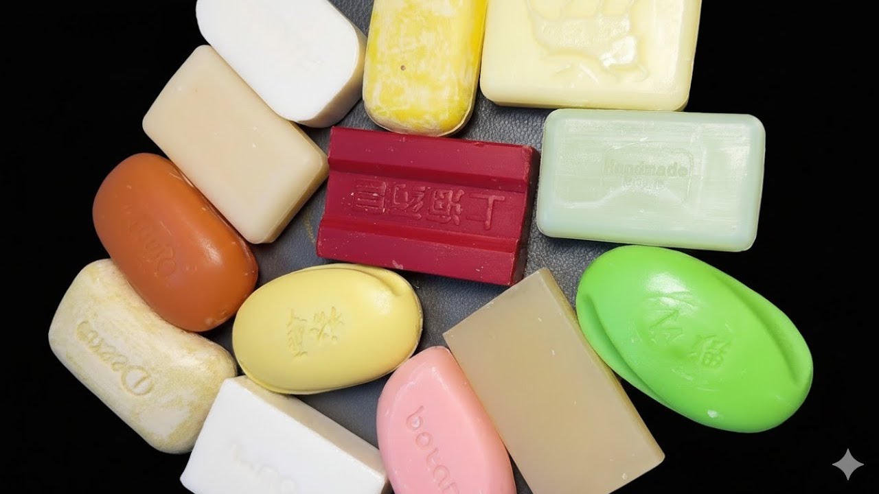 ASMR Soap Cutting Dry Soap Cutting ASMR Satisfying Sound ASMR No Talking Crispy Lovely Vintage Soap