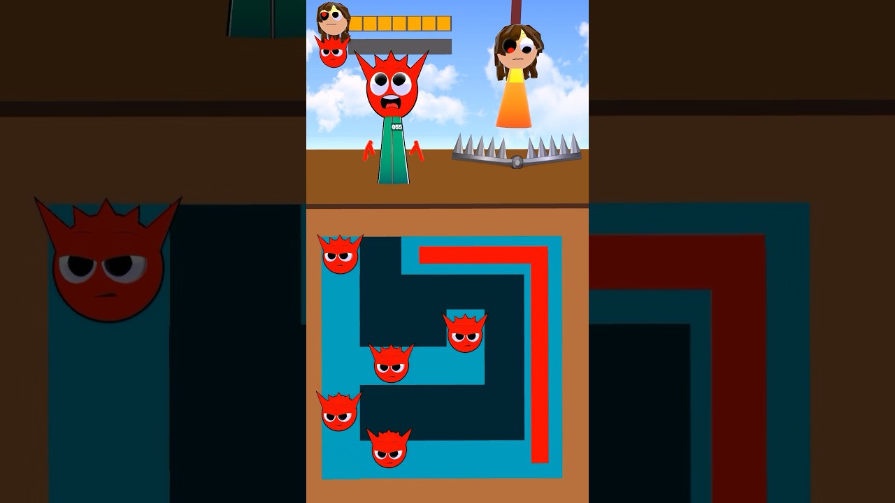 Incredibox Sprunki NEW MAZE Challenge - Help Simon Save Squid Game Doll