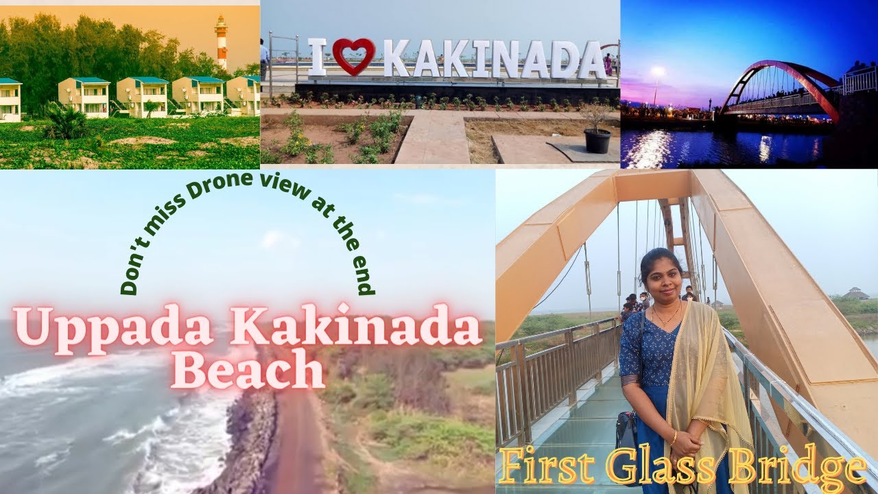 kakinada uppada beach | kakinada glass bridge | NTR Beach|Beach Drone View|MeethoMeesravanthikrishna