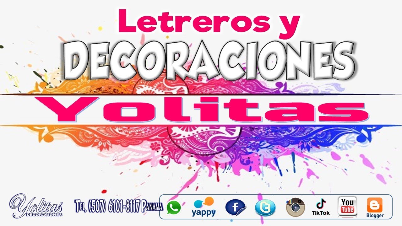 Letreros y Decoraciones para fiestas infantiles Yolitas