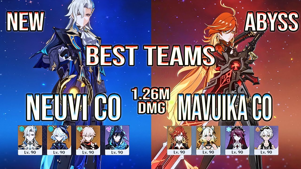New Abyss best teams! Neuvillette C0 & Mavuika C0 Spiral abyss 5 4 floor 12 genshin impact