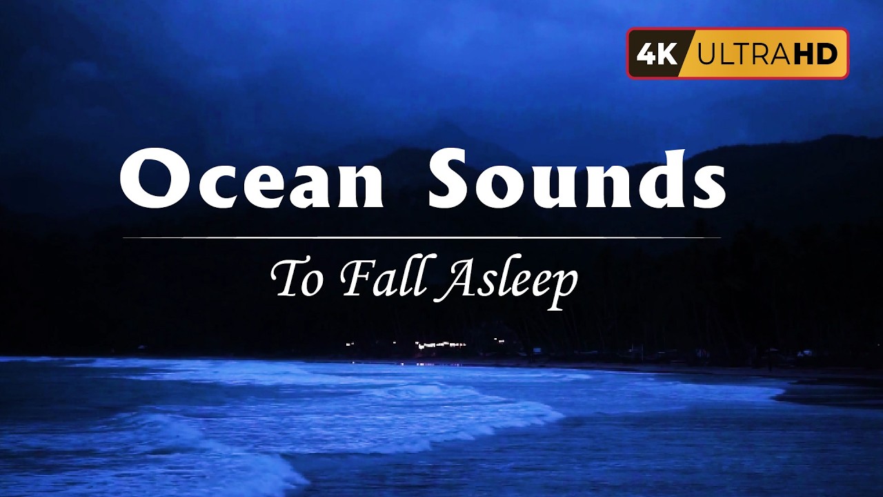 All You Need To Fall Asleep - Powerful Waves at Night on Museddu Beach - Ocean Sounds for Deep Sleep