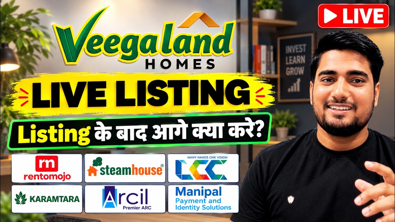 🔴 LIVE Veegaland Developers IPO Listing Strategy || Hold,Sell,Fresh Entry?