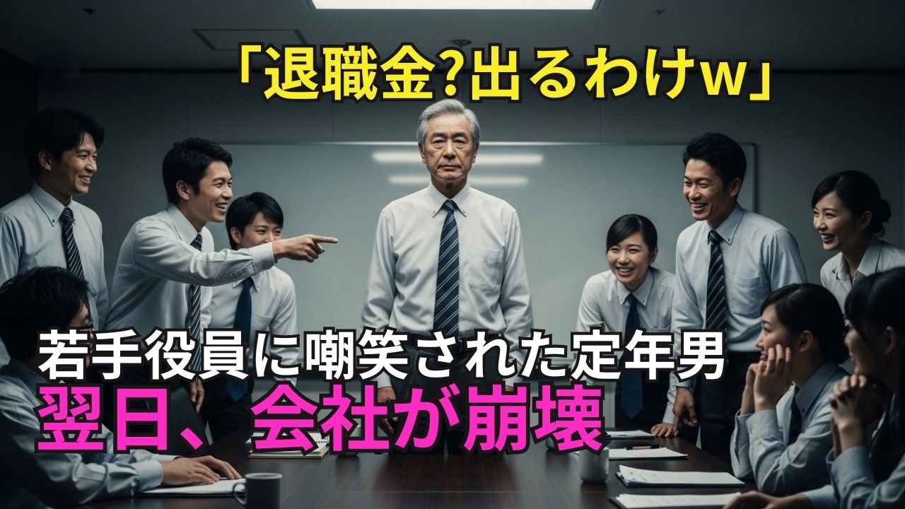 【スカッと】「退職金?出るわけw」笑われた男。翌日、会社が倒産。【シニア】