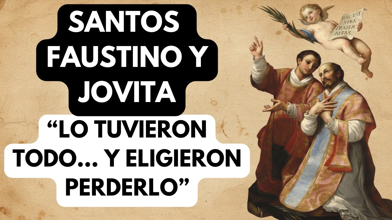 Dos HERMANOS nobles en CADENAS | Patronos de BRESCIA | Santos FAUSTINO y JOVITA