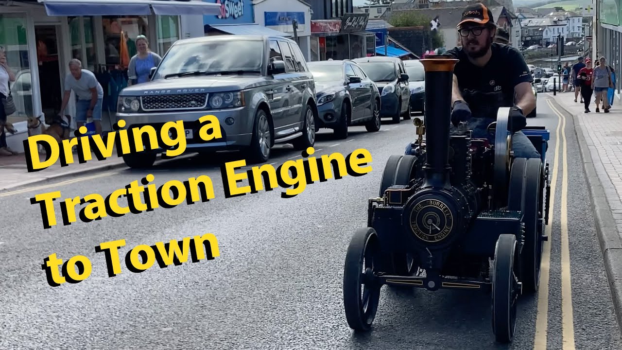 Driving a miniature traction engine to town