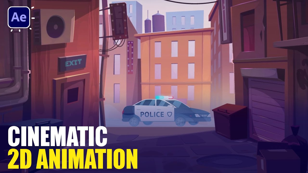 Cinematic 2D Action Car Animation in After Effects Tutorials