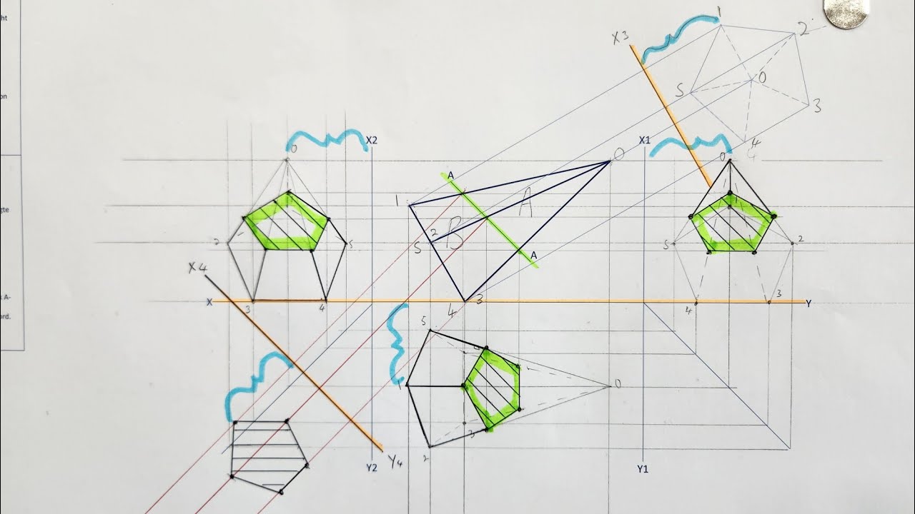 BEST WAY TO Project a Sectional Left- Top- Right View and True Shape - HSE | Page 8-17 | Grade 10