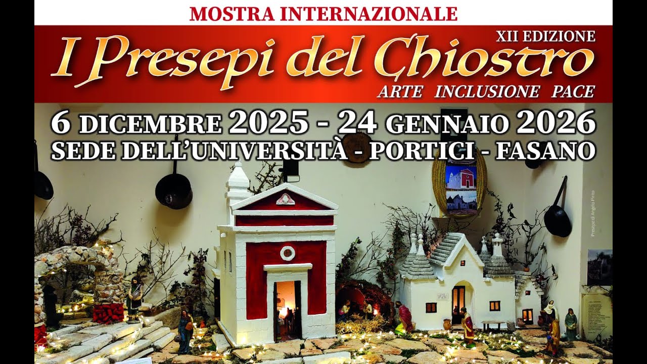 I Presepi del chiostro - XII Edizione - UTL Portici di Fasano - Prof. Palmina Cannone 11.12.2025