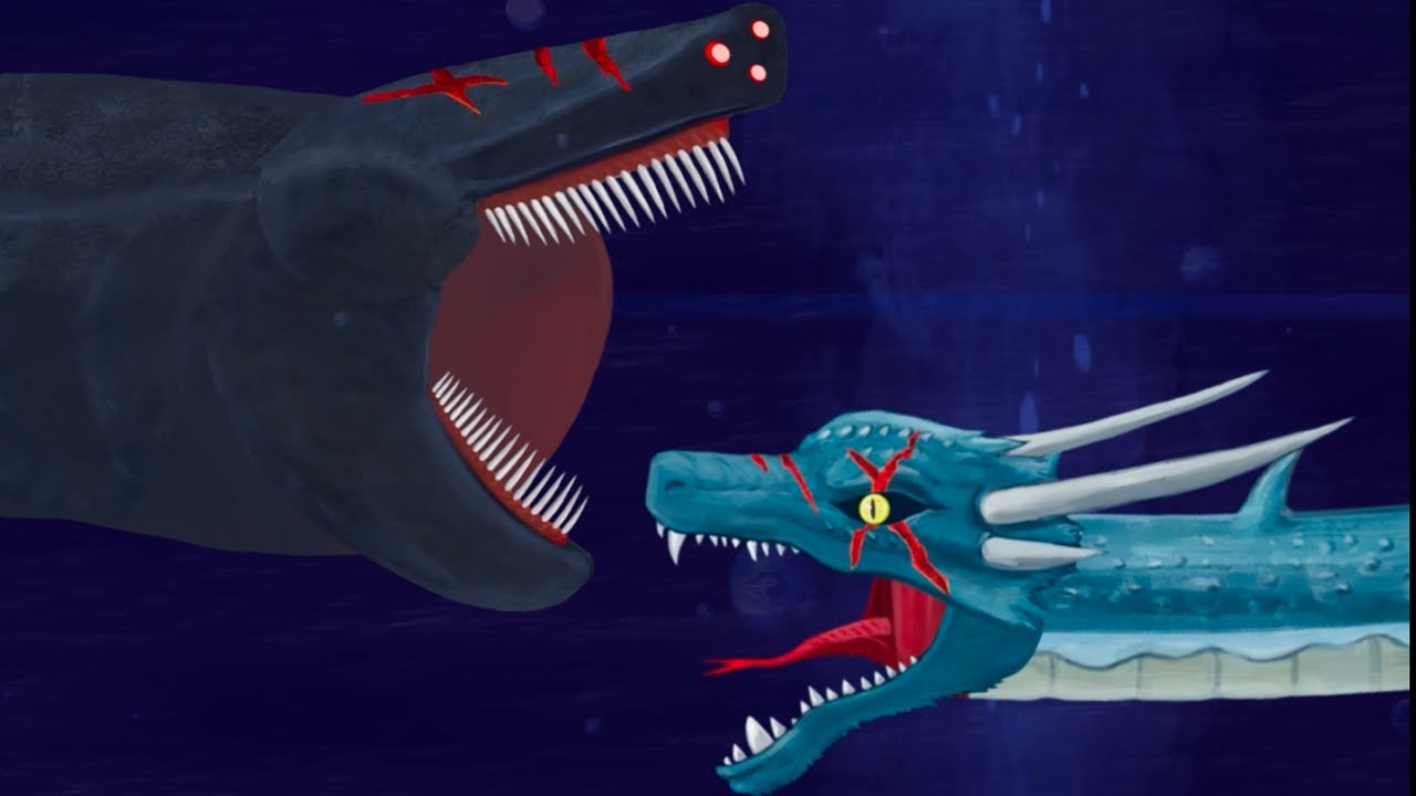The Great maja vs Manda  Godzilla animation  Dark Bloop joins the battle  Kaiju Battle Animation