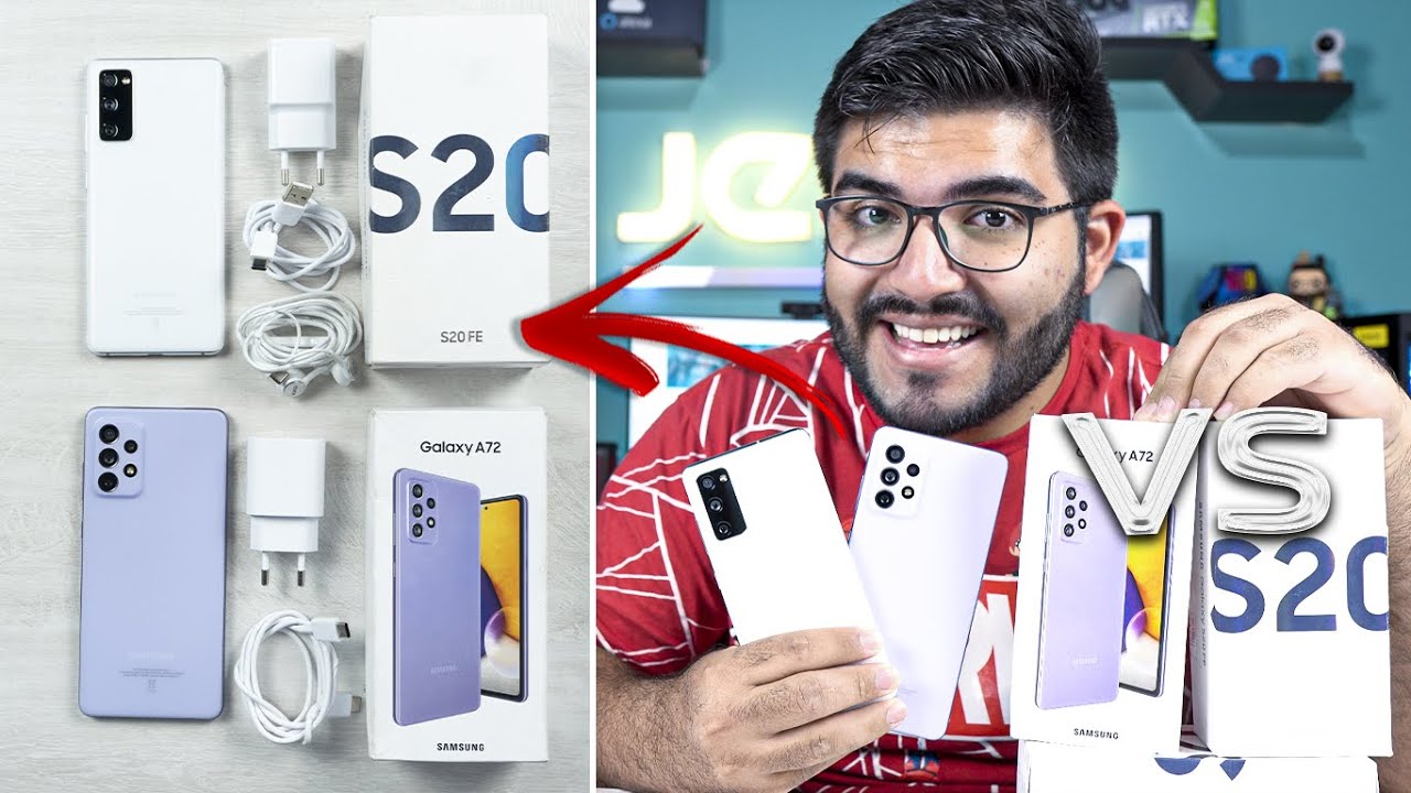 EITA! Galaxy S20 FE vs Galaxy A72! As diferenças são muitas? Qual comprar? COMPARATIVO COMPLETO! 🥰