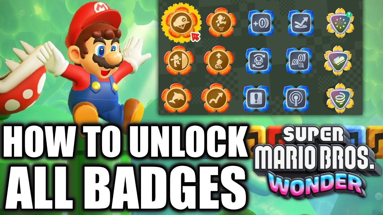 HOW TO UNLOCK All Badges in Super Mario Bros. Wonder for Nintendo Switch