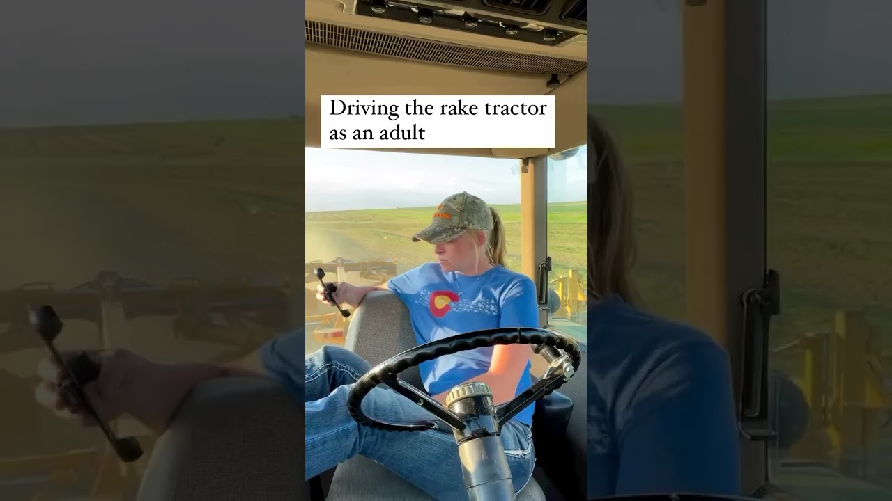 driving the rake tractor as a kid vs as an adult