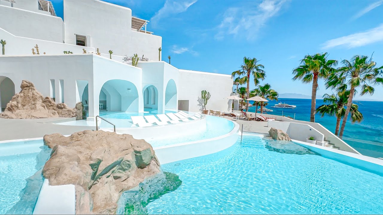 Mykonos Blu Grecotel | The Most Stunning Hotel in Mykonos(full tour in 4K)