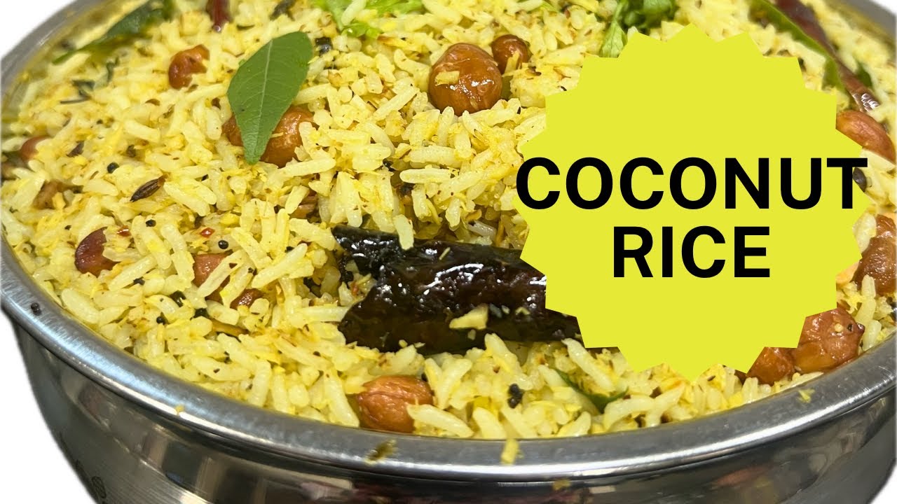 కొబ్బరి అన్నం-Coconut rice- సింపుల్ ప్రసాదం- easy prasadam recipe