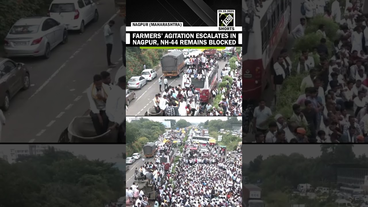 Farmers' agitation led by Ex-minister Bacchu Kadu escalates in Nagpur, NH-44 remains blocked