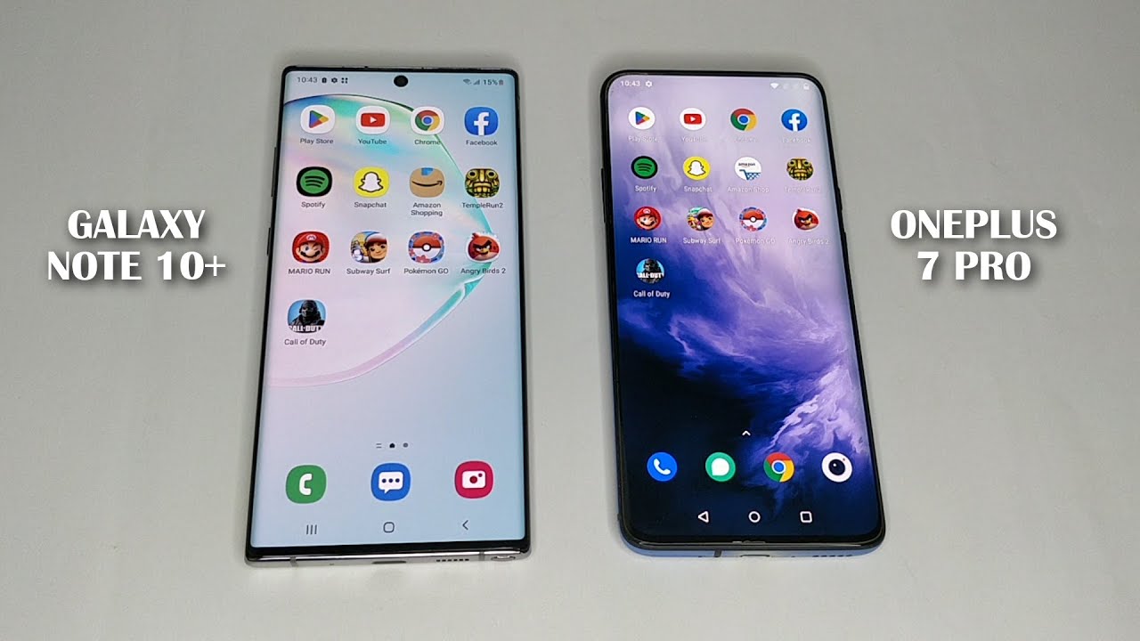 Galaxy Note 10+ Vs OnePlus 7 Pro SPEED TEST