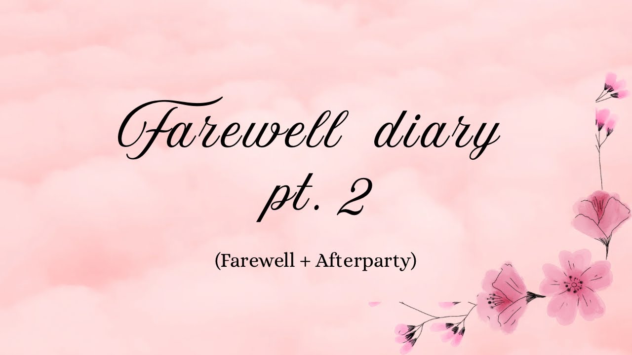 Farewell diary pt. 2 | Farewell + afterparty