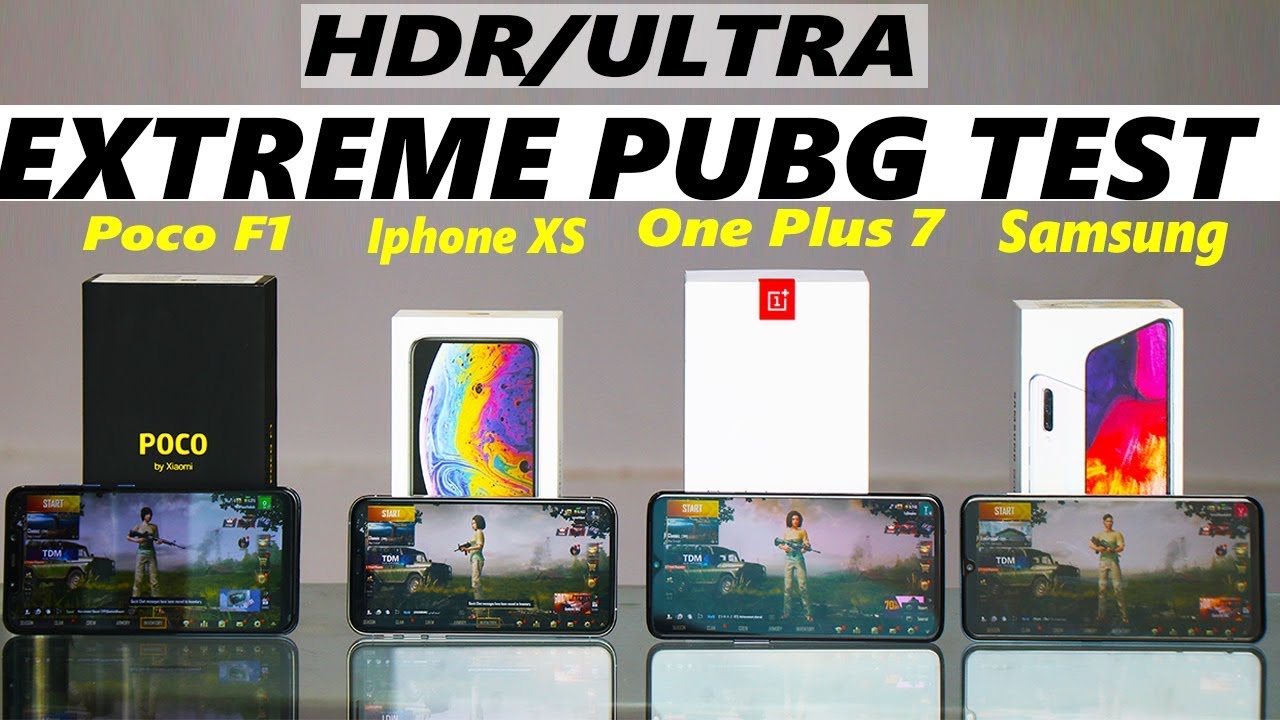 100% Battery Drain # Heat#Game Play#Pubg-Iphone xs#one plus 7#poco f1#samsung