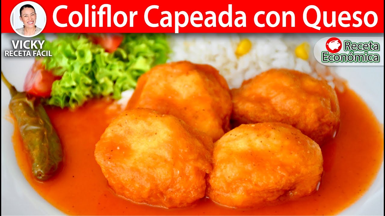 COLIFLOR CAPEADA CON QUESO | Vicky Receta Facil