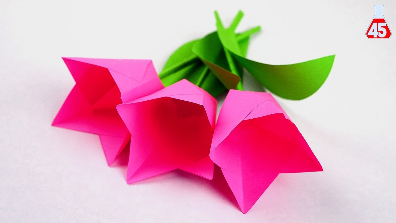 Tutorial: fiori di carta semplice | Tulipani fai da te