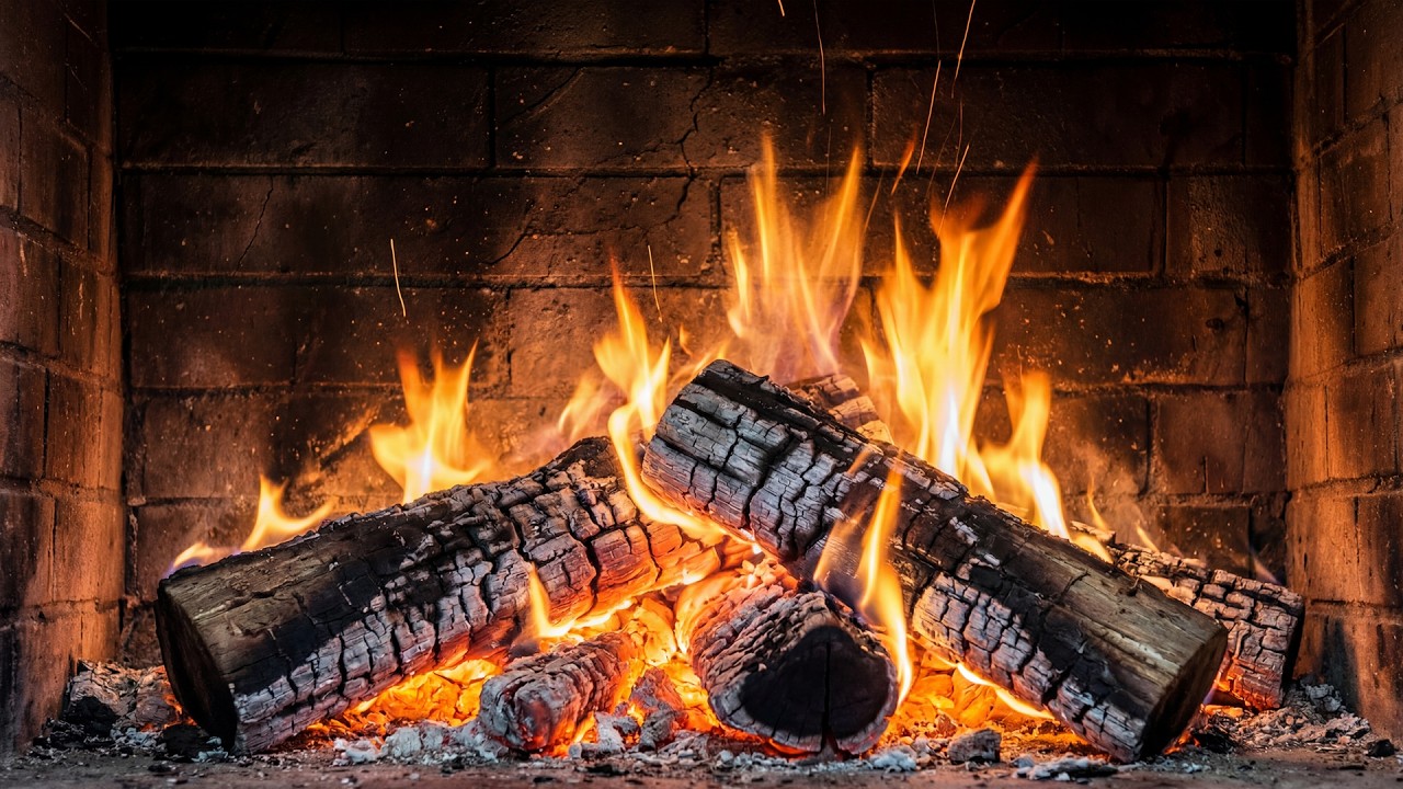 🔥 Fireplace Classic 4K. Cozy Fire with Crackling Fireplace Sounds. Fireplace 4K UHD