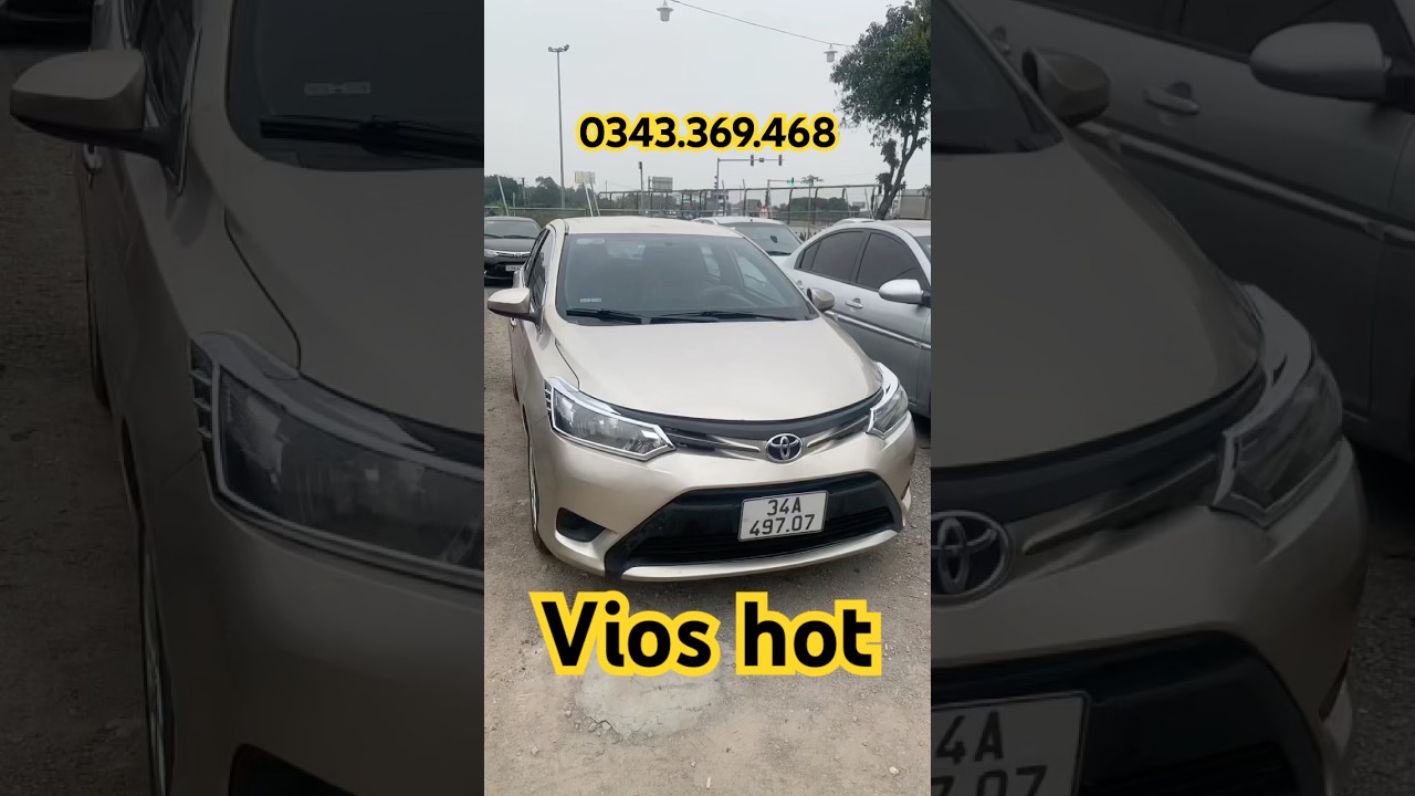 Toyota Vios màu vàng cát hot nhất lên full đồ về sẵn đi 