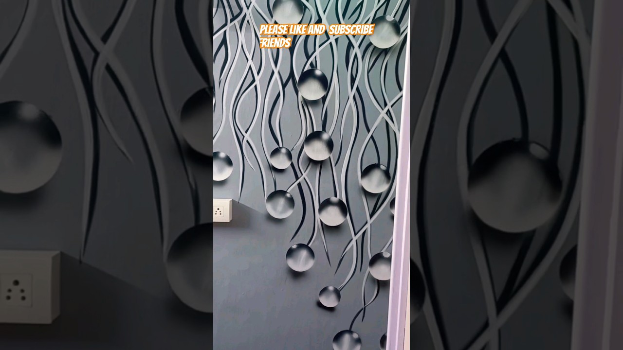 3D spray paint wall design painting ideas/#3d #spray #new #wall #designs#shorts #ytshorts #painting