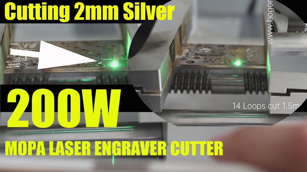Test 200W Laser Engraver Cutter Do Cutting 1mm 1.5mm and 2mm Silver | Powerful 200W MOPA Fiber Laser