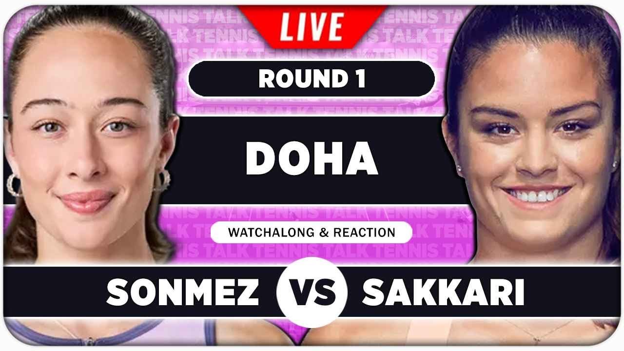 SONMEZ vs SAKKARI • WTA Doha 2026 • LIVE Tennis Watchalong