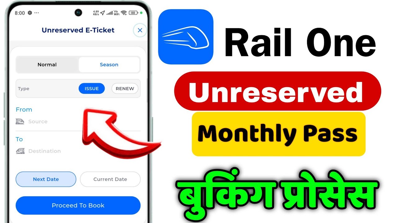 How to renew season ticket in railone app |railway Unreserved Ticket Booking | 2026 monthly Pass 
