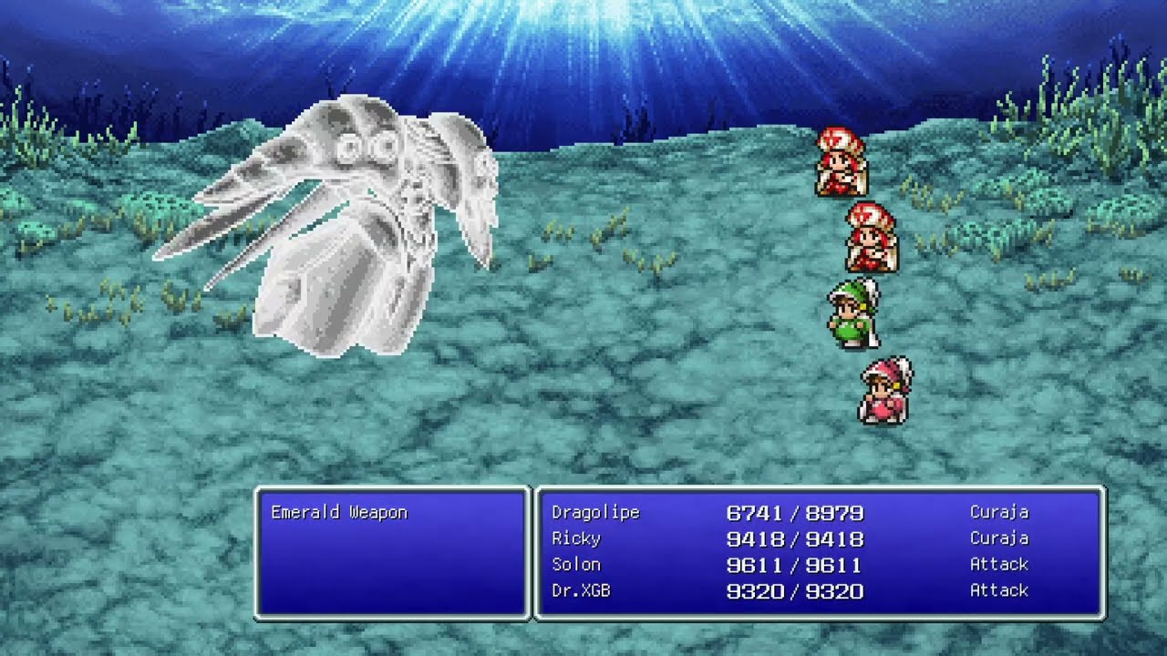 Final Fantasy III Pixel Remaster [Content Expansion Mod] - Emerald Weapon Boss Battle
