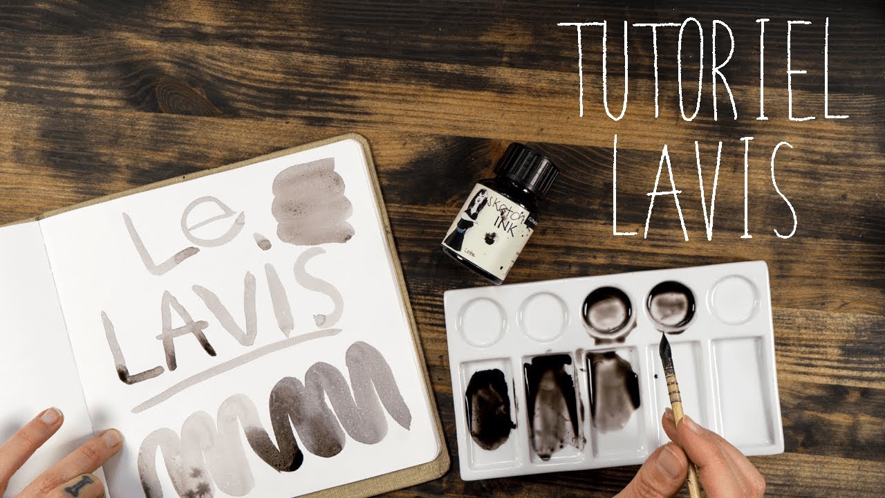 Apprendre la technique du lavis à l'encre, mon tutoriel facile et complet.