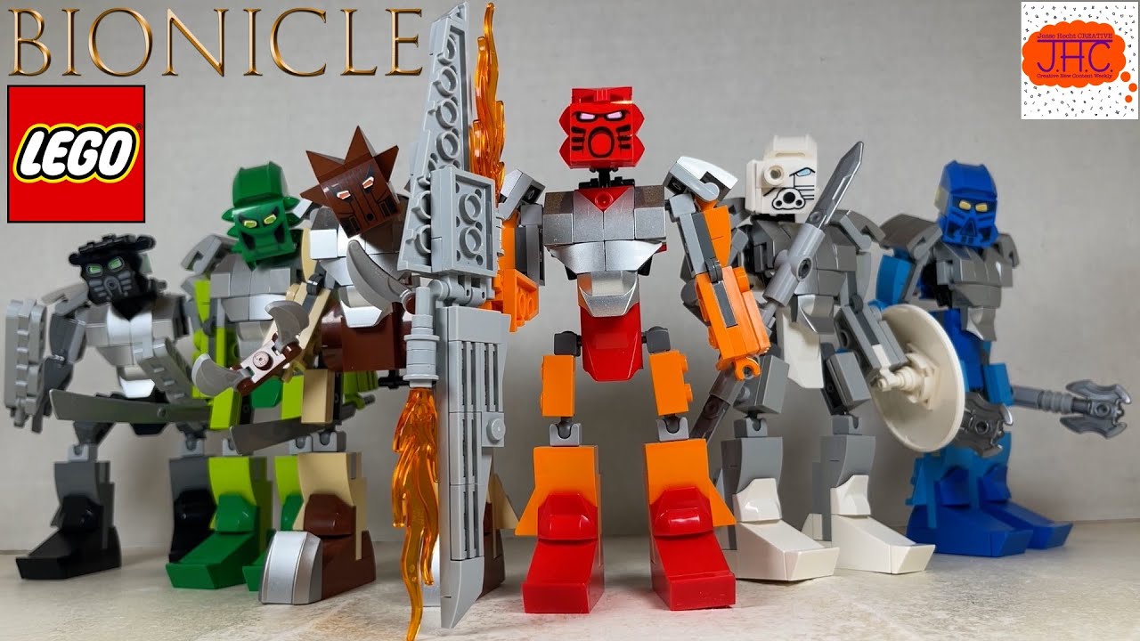 ЛЕГО! Обзор индивидуальной экшн-фигурки BIONICLE GWP G3 Toa Nuva Kitbash Tahu Gali Onua Lewa Poha...