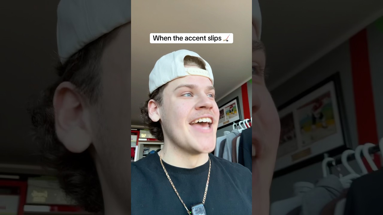 When the accent slips hockey player edition 🏒 😂 