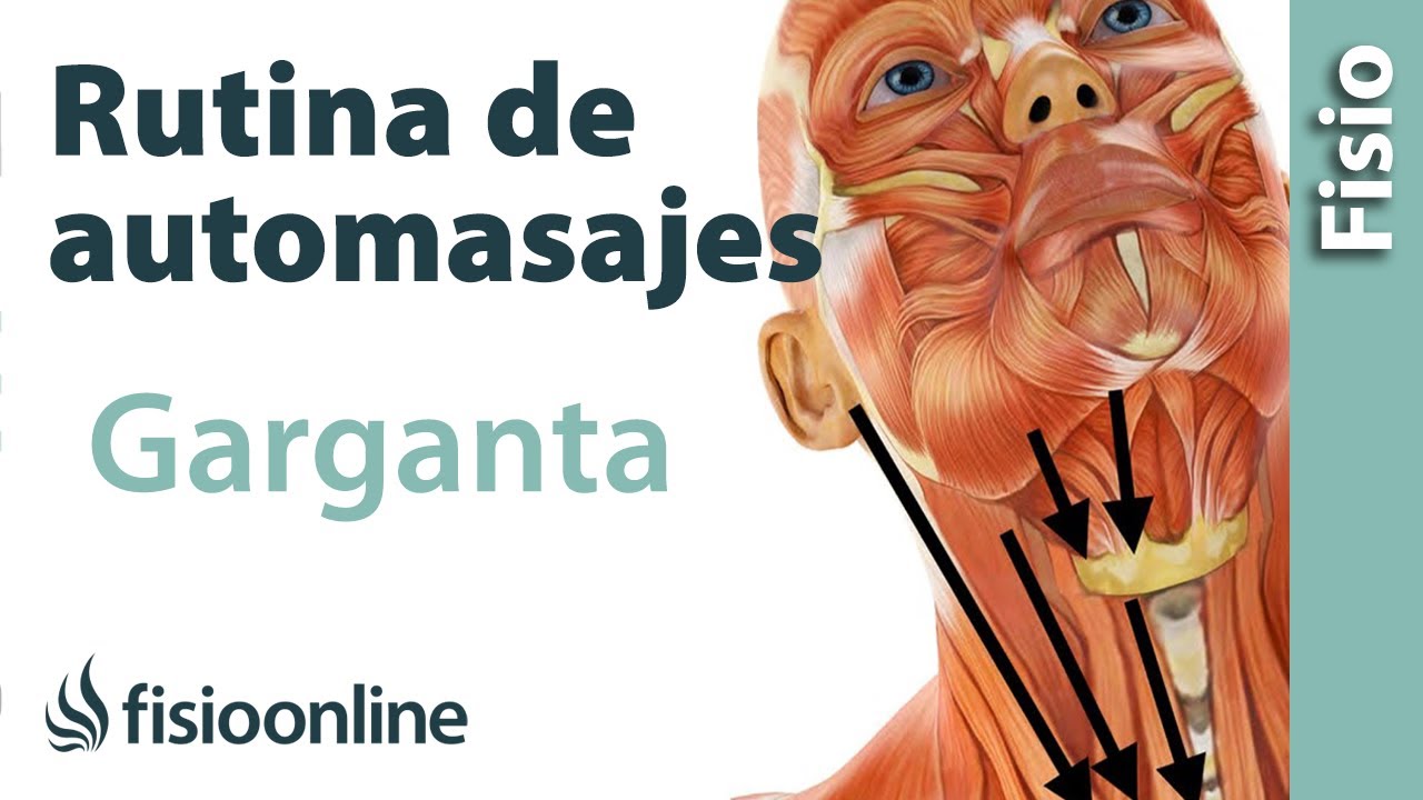 Auto-masaje de la garganta y musculatura anterior de mandíbula y cuello