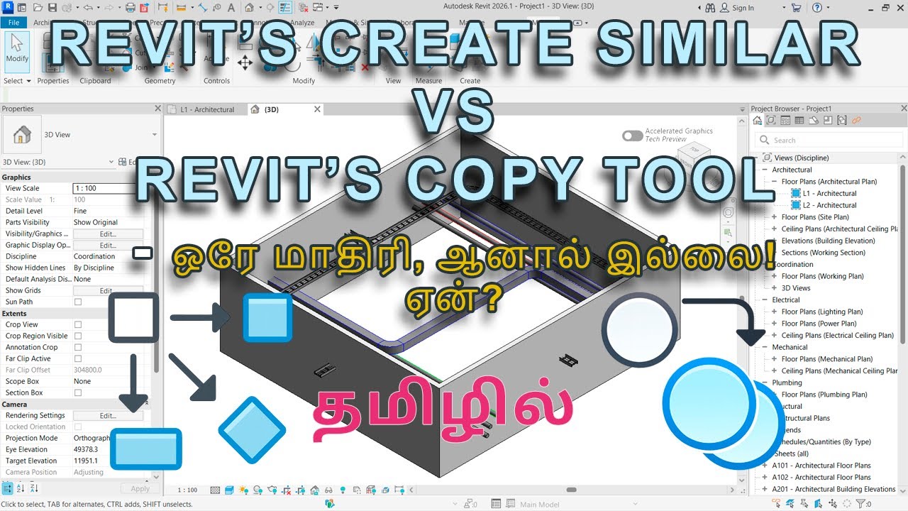 Revit tools! Copy vs Create Similar What is the Difference | Best Tool that Saves You Hours in Revit