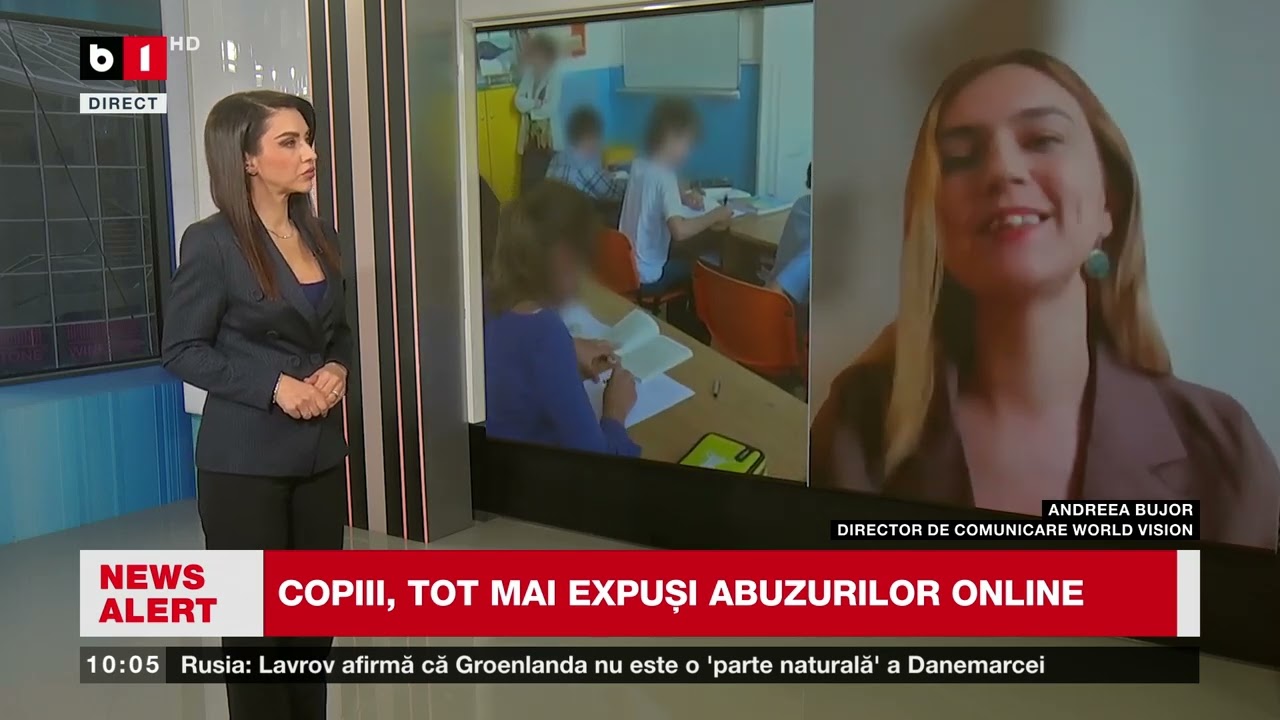 ANDREEA BUJOR, WV, SEMNAL DE ALARMĂ DIN PARTEA WORLD VISION PRIVIND SIGURANȚA COPIILOR_Știri B1TV