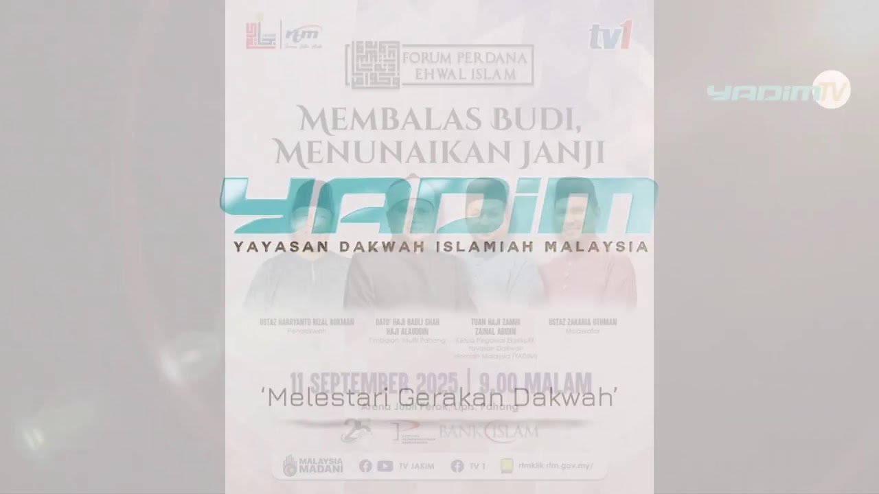 [LANGSUNG]: FORUM PERDANA EHWAL ISLAM 
