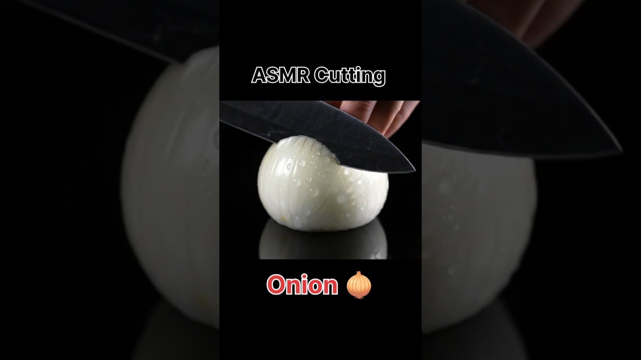 🔪 Onion 🧅 Cutting ASMR #aicutting #asmr #ai #aifruitcutting #shorts #trending #reels #cuttingskills