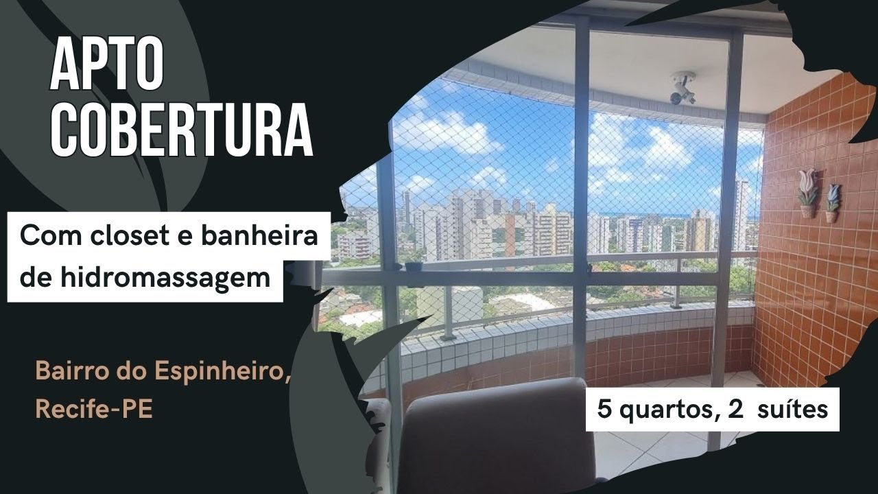 Apartamento cobertura para vender em Recife, bairro do Espinheiro