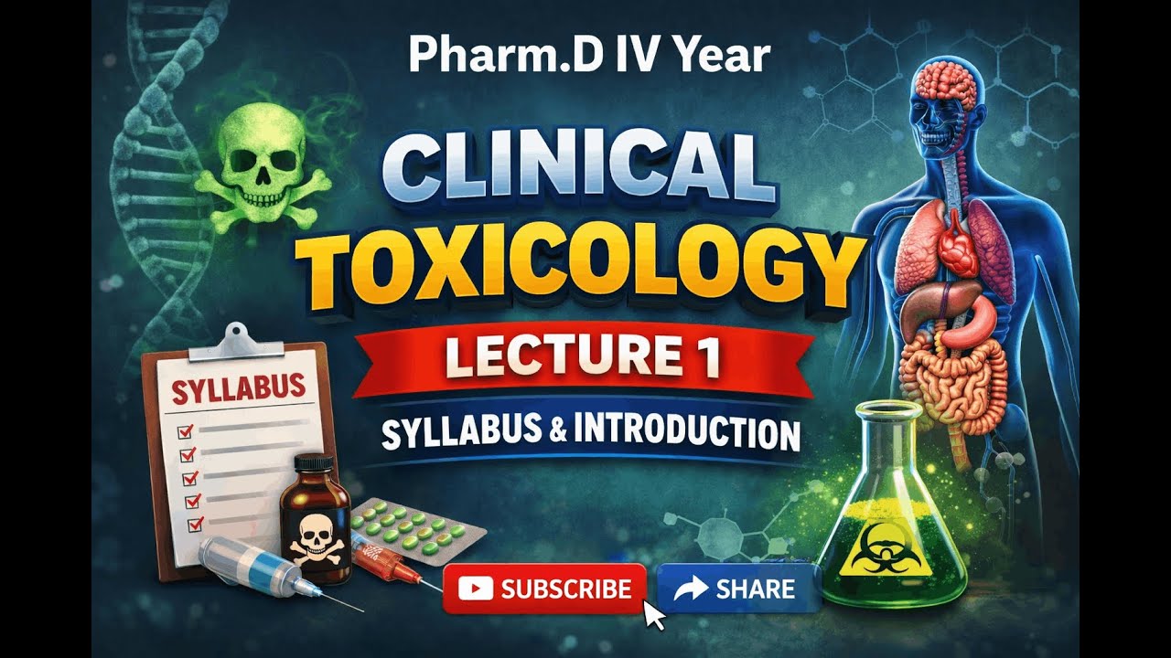 1) Syllabus and Introduction, Clinical Toxicology, Pharm. D IV Year