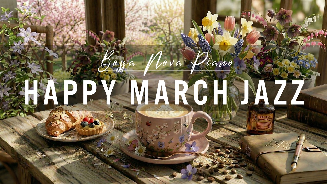 Happy March Jazz ☕ Feeling Relaxing Coffee Jazz Music and Cozy Bossa Nova  for Great moods