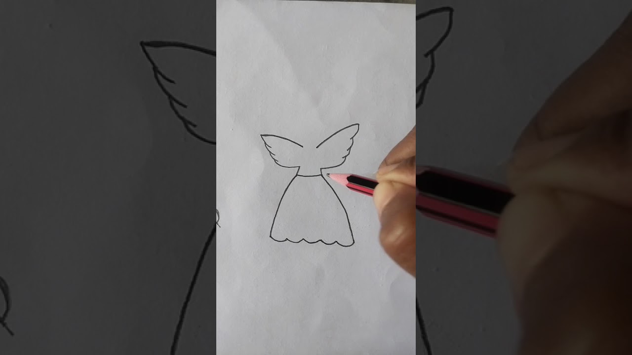 Easy girl back side drawing 💚 How to draw a girl drawing 💕💕#art #easydrawing #ytubevideos#art 