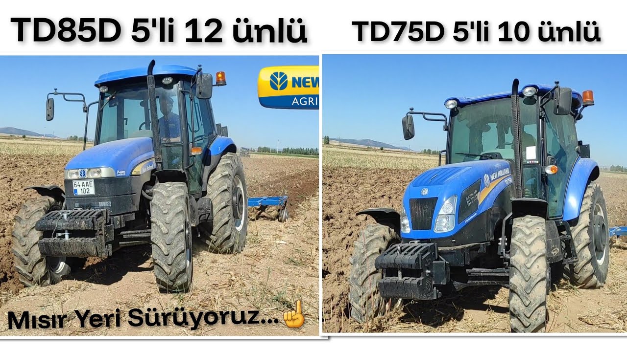 Td85d ve td75d ile çift sürüyoruz. (Mısır yerin'de beton söküyoruz)💙☝