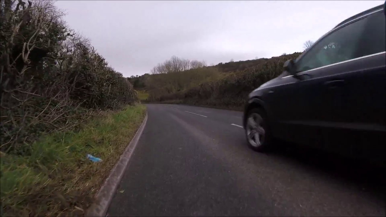 Cycling up Portesham hill in Dorset