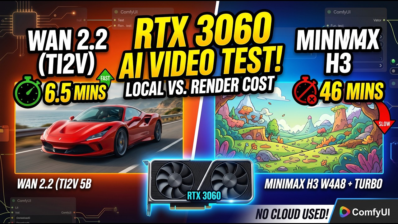 Local AI Video Generation on RTX 3060 12GB: Wan 2.2 vs MiniMax H3 in ComfyUI