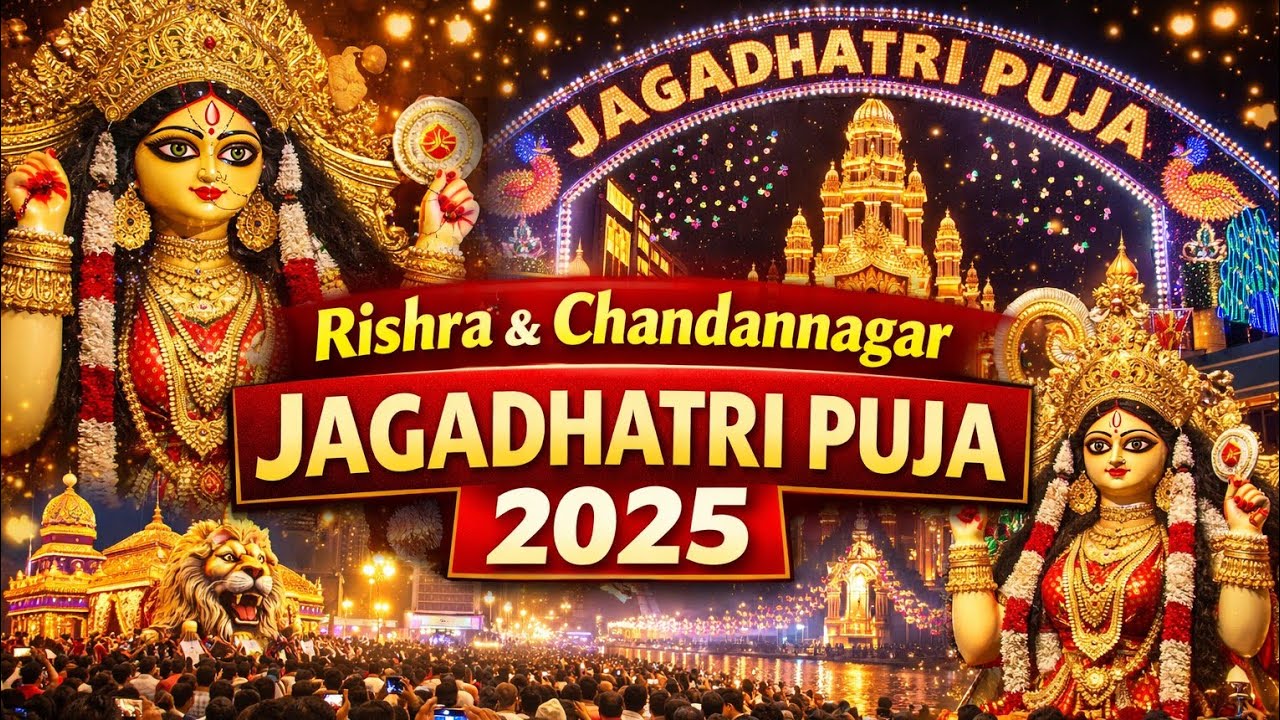 Rishra & Chandannagar Jagadhatri Puja 2025 | Maa Jagadhatri Darshan | Grand Puja & Lightings