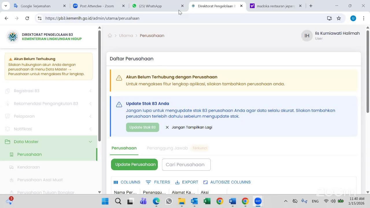 Workshop Pelaporan Pengelolaan B3 Bagi Pelaku Usaha dan/atau Kegiatan di Seluruh Indonesia  ke-2