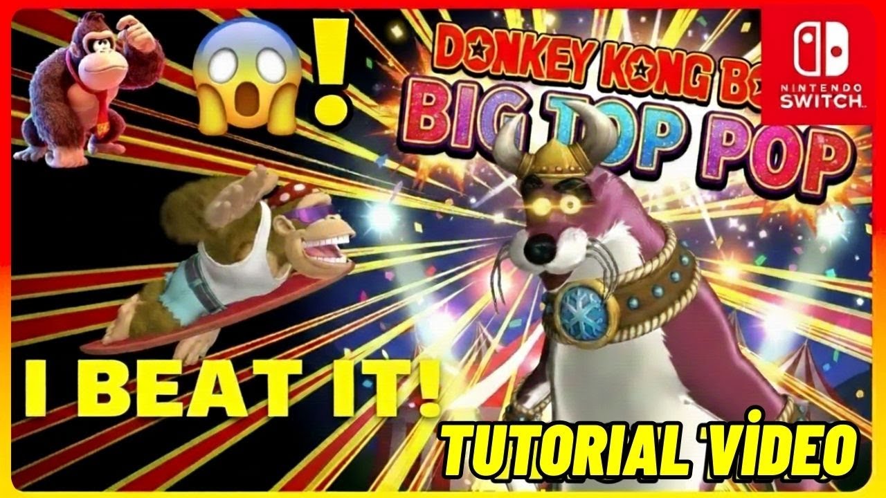 Donkey Kong Tropical Freeze – Битва с боссом Big Top Pop (с первой попытки) #donkeykong